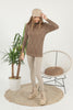 Women's Pattern Knitted High Neck Sweater by Memnu - MEWS632