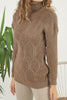 Women's Pattern Knitted High Neck Sweater by Memnu - MEWS632