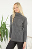 Women's Pattern Knitted High Neck Sweater by Memnu - MEWS633