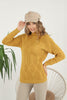 Women's Pattern Knitted High Neck Sweater by Memnu - MEWS634