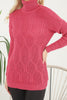 Women's Pattern Knitted High Neck Sweater by Memnu - MEWS635