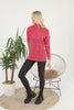 Women's Pattern Knitted High Neck Sweater by Memnu - MEWS635