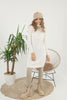 Womens Knitted Pattern High Neck Dress MEWKND159