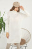 Womens Knitted Pattern High Neck Dress MEWKND159