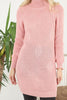 Womens Knitted Pattern High Neck Dress MEWKND160