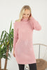 Womens Knitted Pattern High Neck Dress MEWKND160