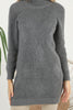 Womens Knitted Pattern High Neck Dress MEWKND161