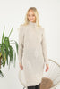 Womens Knitted Pattern High Neck Dress MEWKND162