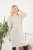 Womens Knitted Pattern High Neck Dress MEWKND162