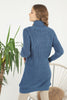 Womens Knitted Pattern High Neck Dress MEWKND163