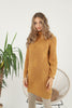 Womens Knitted Pattern High Neck Dress MEWKND165