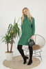 Womens Knitted Pattern High Neck Dress MEWKND166
