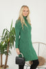 Womens Knitted Pattern High Neck Dress MEWKND166