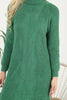 Womens Knitted Pattern High Neck Dress MEWKND166