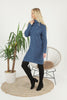 Womens Knitted Pattern High Neck Dress MEWKND168