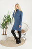 Womens Knitted Pattern High Neck Dress MEWKND168