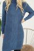 Womens Knitted Pattern High Neck Dress MEWKND168