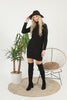 Womens Knitted Pattern High Neck Dress MEWKND171