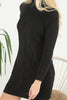 Womens Knitted Pattern High Neck Dress MEWKND171
