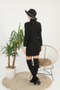 Womens Knitted Pattern High Neck Dress MEWKND171