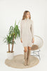 Womens Knitted Pattern High Neck Dress MEWKND172