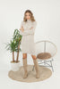 Womens Knitted Pattern High Neck Dress MEWKND172