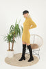 Womens Knitted Pattern High Neck Dress MEWKND173