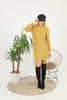 Womens Knitted Pattern High Neck Dress MEWKND173