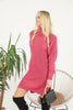 Womens Knitted Pattern High Neck Dress MEWKND175
