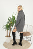 Womens Knitted Pattern High Neck Dress MEWKND177