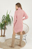 Womens Knitted Pattern High Neck Dress MEWKND178