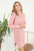 Womens Knitted Pattern High Neck Dress MEWKND178