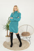 Womens Knitted Pattern High Neck Dress MEWKND179