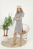 Womens Knitted Pattern High Neck Dress MEWKND182