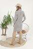 Womens Knitted Pattern High Neck Dress MEWKND182