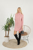 Womens Knitted Pattern High Neck Dress MEWKND185