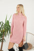 Womens Knitted Pattern High Neck Dress MEWKND185