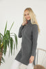 Womens Knitted Pattern High Neck Dress MEWKND187