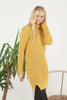 Womens Knitted Pattern High Neck Dress MEWKND191