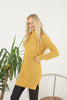 Womens Knitted Pattern High Neck Dress MEWKND191