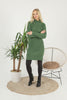 Womens Knitted Pattern High Neck Dress MEWKND201