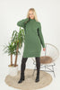Womens Knitted Pattern High Neck Dress MEWKND201