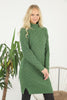 Womens Knitted Pattern High Neck Dress MEWKND201