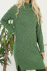 Womens Knitted Pattern High Neck Dress MEWKND201