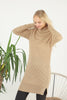 Womens Knitted Pattern High Neck Dress MEWKND192