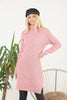 Womens Knitted Pattern High Neck Dress MEWKND193