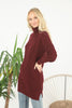 Womens Knitted Pattern High Neck Dress MEWKND194