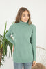 Women's Pattern Knitted High Neck Sweater by Memnu - MEWS641