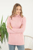 Women's Pattern Knitted High Neck Sweater by Memnu - MEWS640