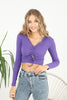 Women's Crop Front Tie Knit Detail Top - WST101